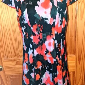 Betsey Johnson Abstract Watercolor Floral Dress